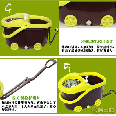 廣州美耐2014新上市跑車款旋轉鋼籃好神拖把 工廠現貨批發，引領清潔新潮流